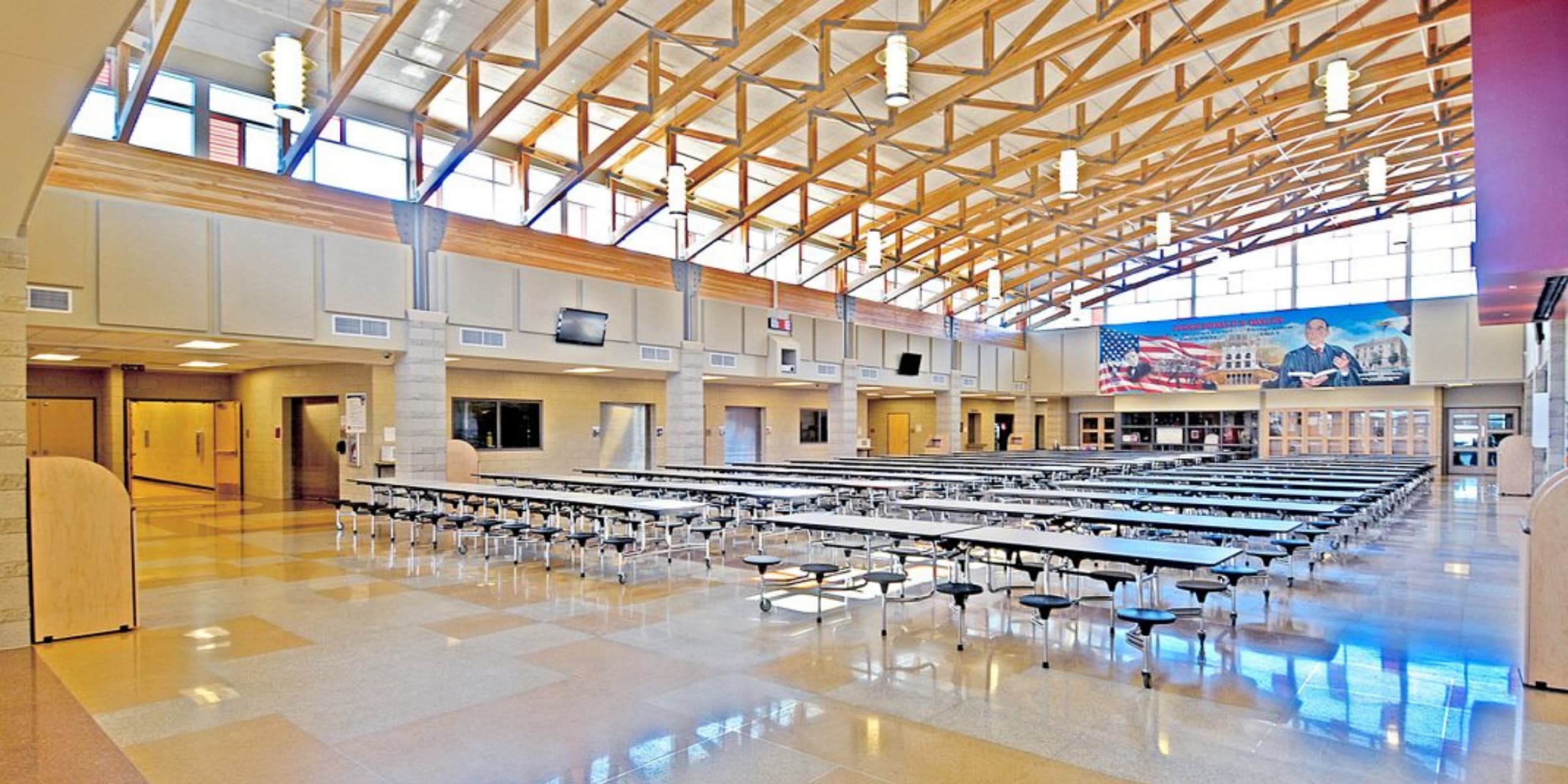 tectum-panel-cafeteria2 Tectum roof deck system installation project for school cafeteria